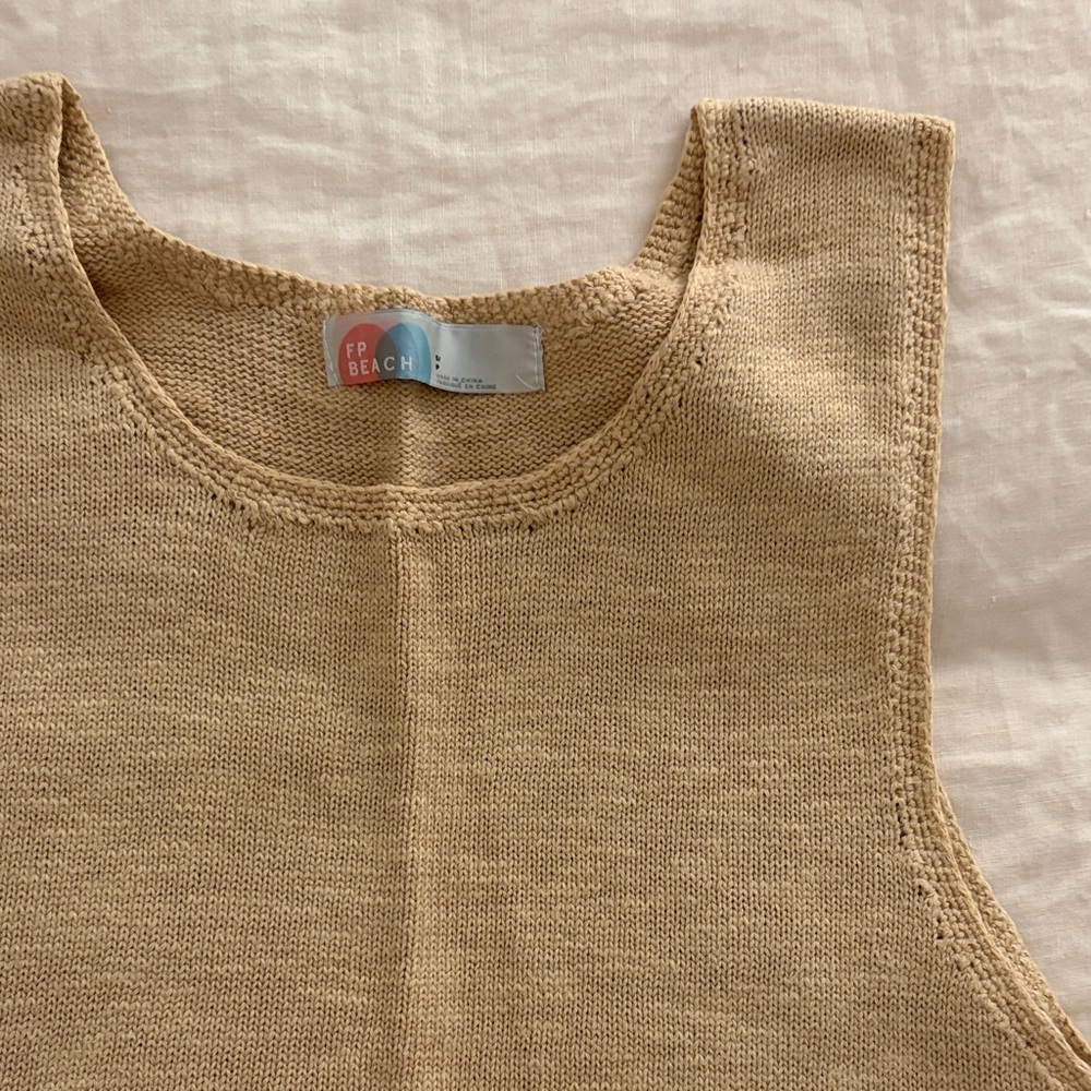 FP Beach Tan Knit Tank Top